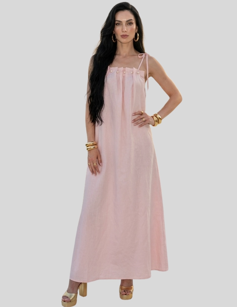 Vestido maxi casual vestido largo mujer tirantes ajustables para mujer 1
