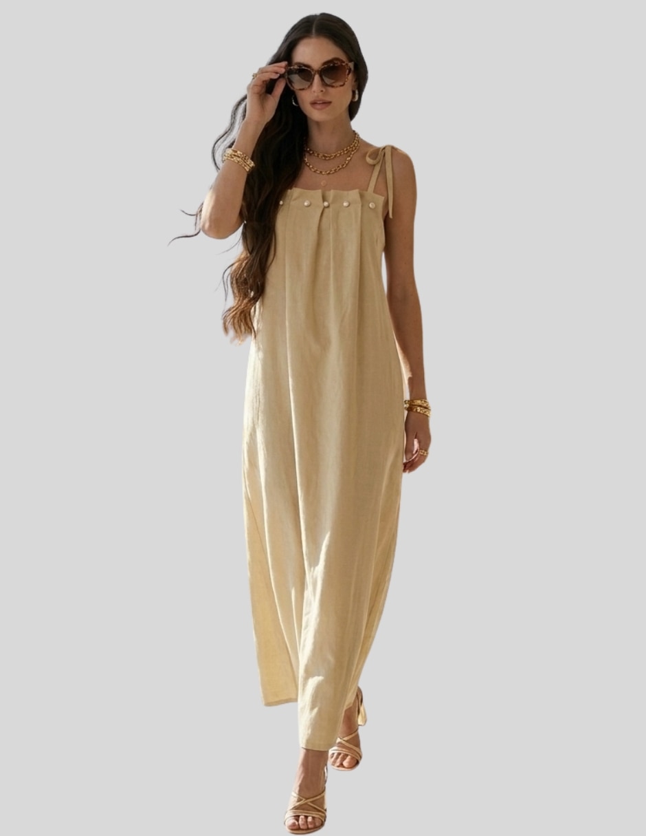 Vestido maxi casual malabis vestido largo mujer tirantes ajustables para mujer