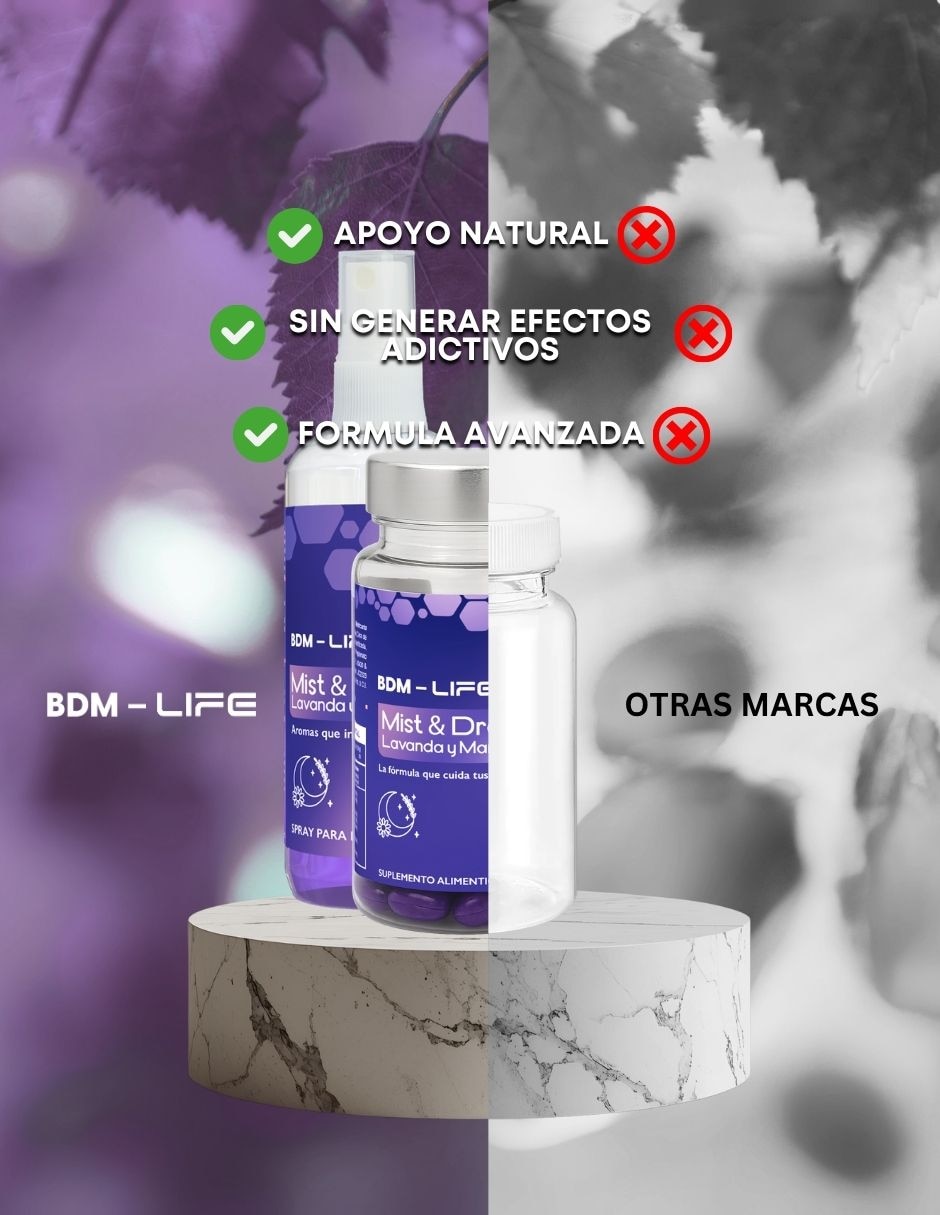 Suplemento Alimenticio + Aromaterapia Mist & Dreams Life Lavanda y Manzanilla 2