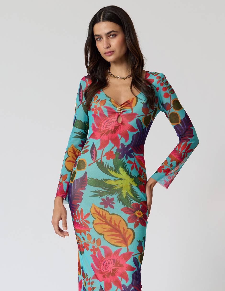 Vestido midi casual Criteria para mujer