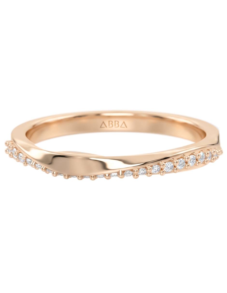 Anillo redondo 10 k de oro zirconia brillante Anillo redondo 10 k de oro zirconia brillante