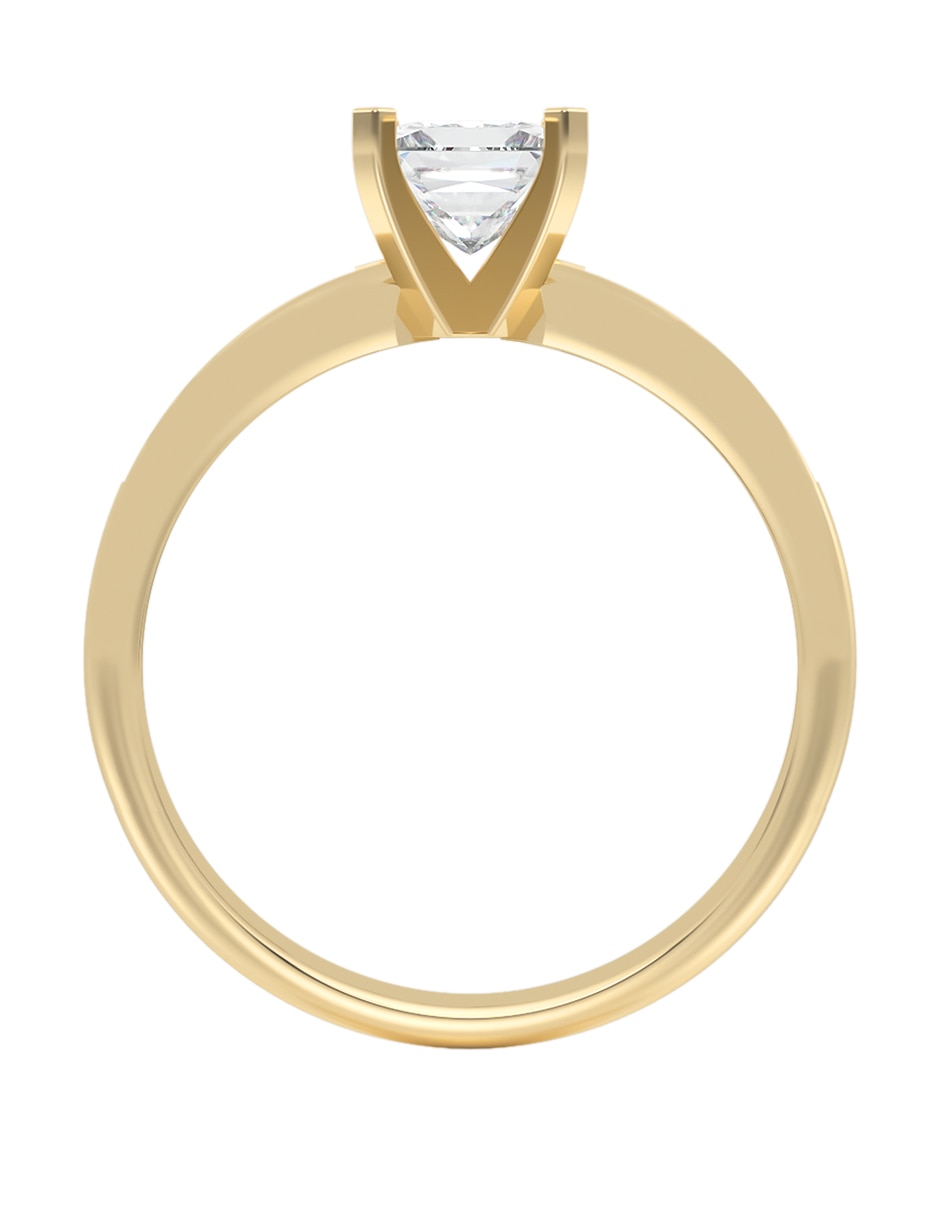 Anillo de compromiso de oro 14 K  Abba Joyas  zirconia