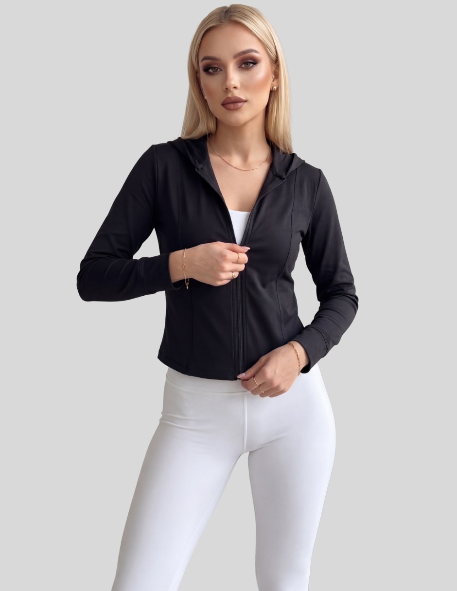Sudadera Deportiva con cierre y capucha para mujer