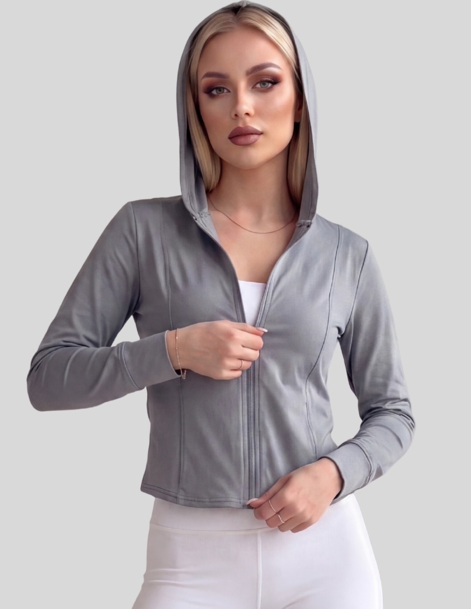 Sudadera Malabis Deportiva con cierre y capucha para mujer