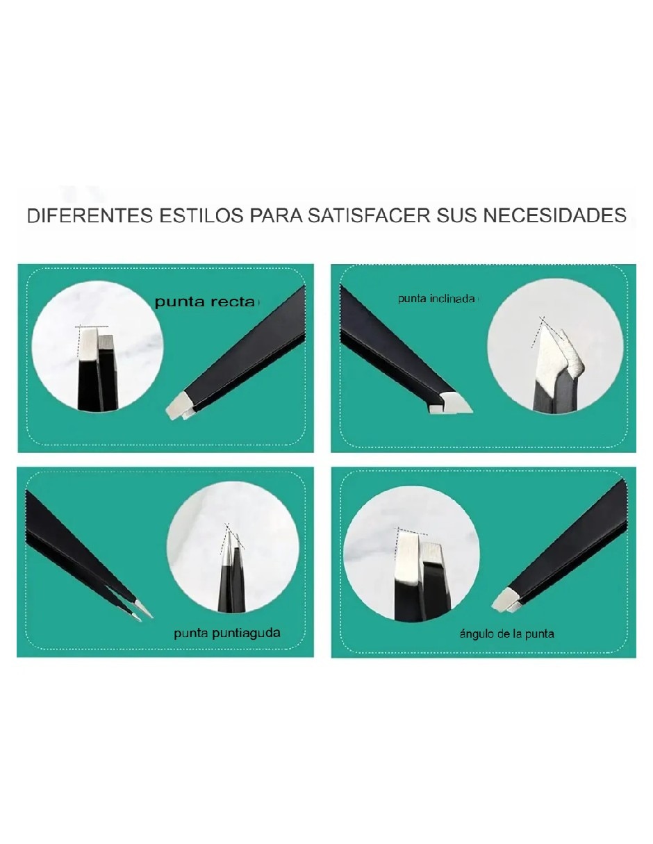 Set pinzas para ceja Genérica