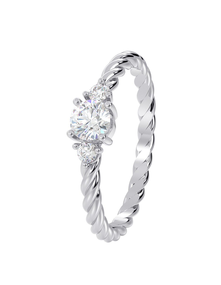 Anillo de compromiso de oro 14 k 4
