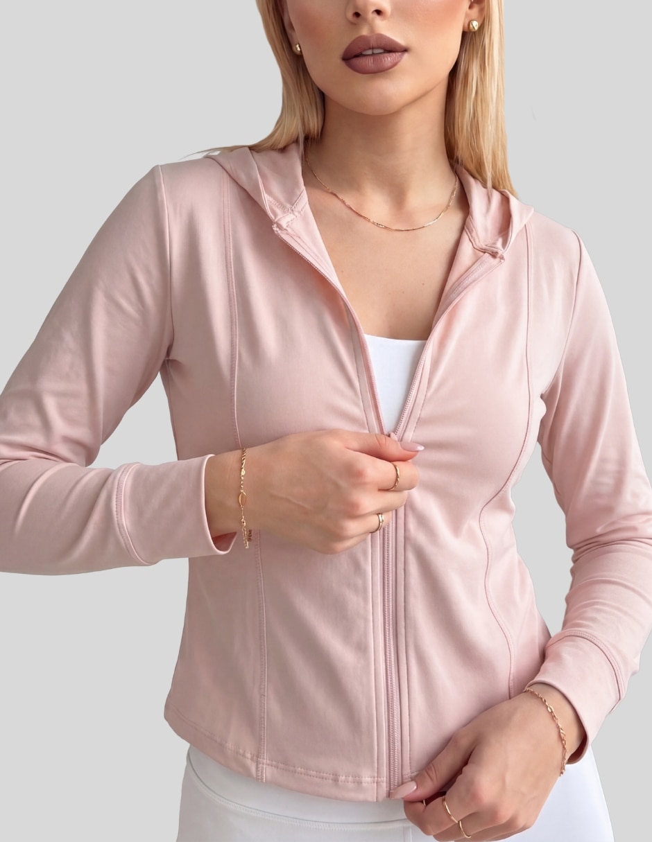 Sudadera Deportiva con cierre y capucha para mujer 4