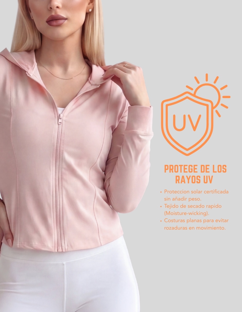 Sudadera Deportiva con cierre y capucha para mujer 7