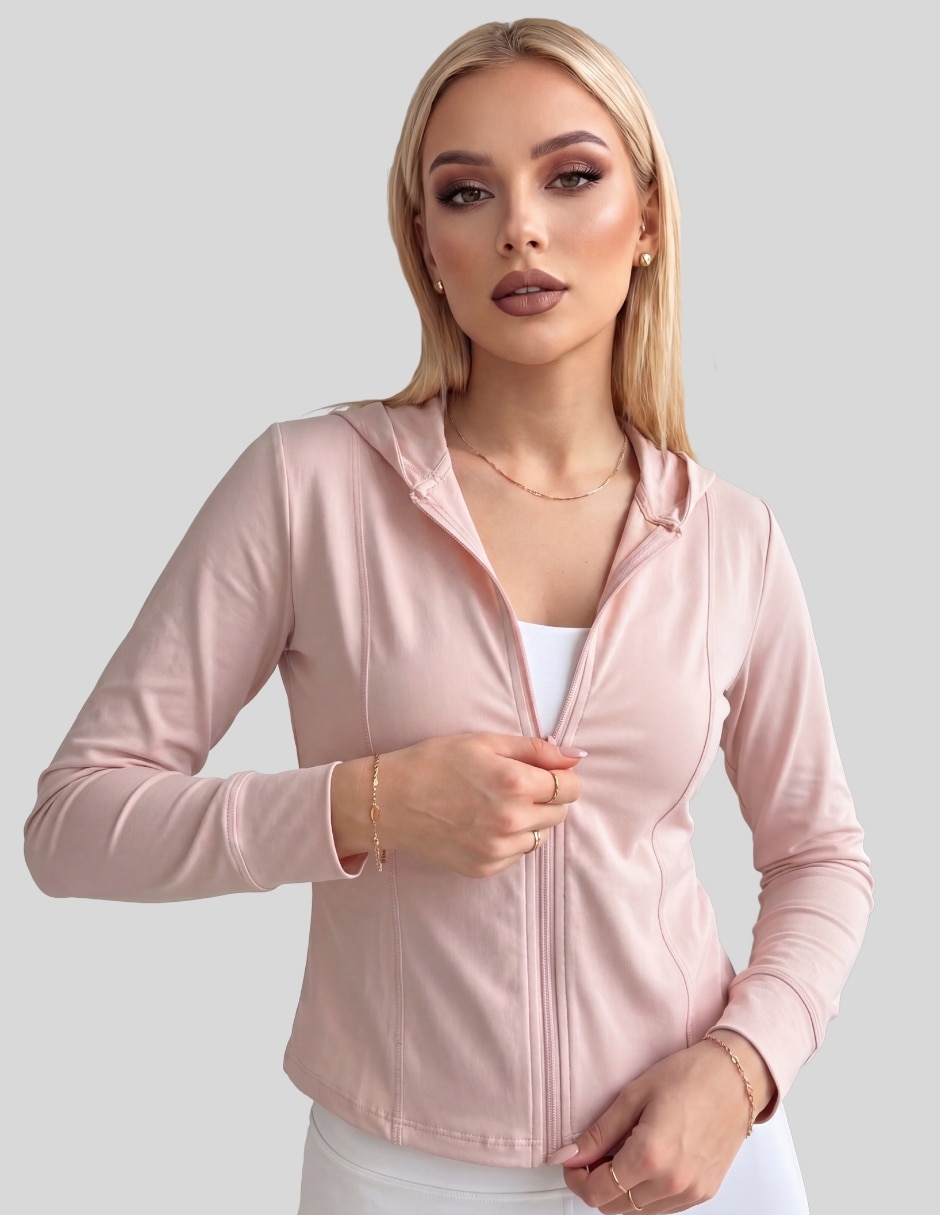 Sudadera Deportiva con cierre y capucha para mujer 1