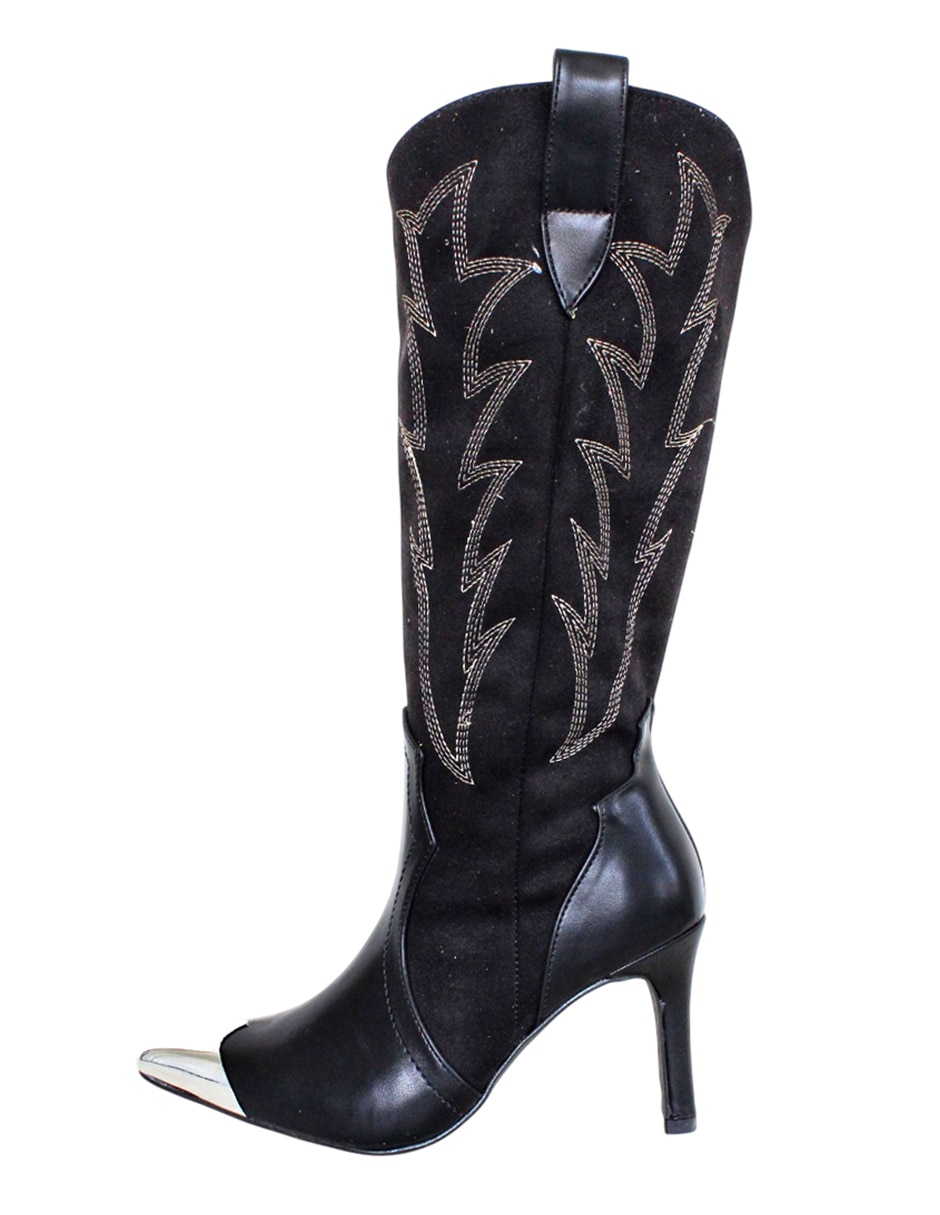 Bota cowboy Abajo de la rodilla KUALI SHOES Western de Gamuza para mujer