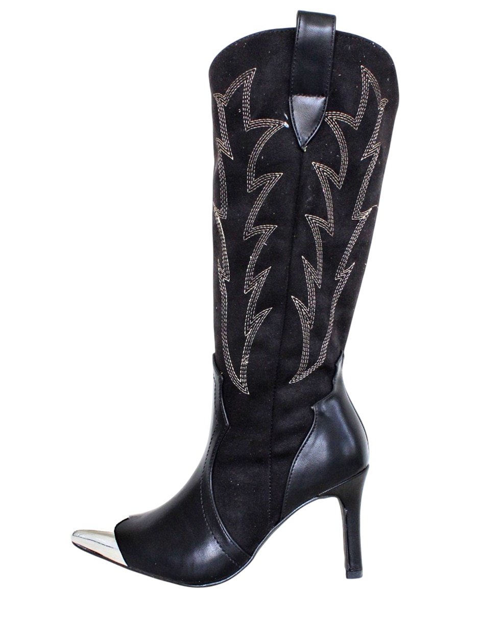 Bota cowboy Abajo de la rodilla KUALI SHOES Western de Gamuza para mujer