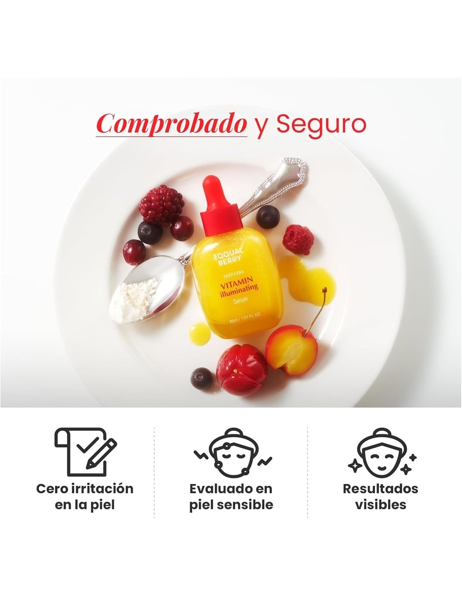 Sérum vitamina C facial Glow Filter Vitamin Illuminating Eqqualberry Night Repair Retinal todo tipo piel