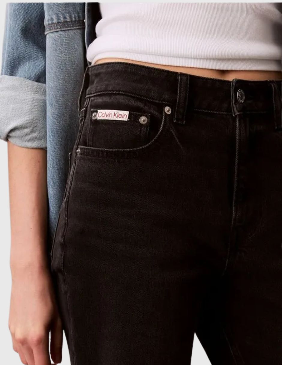 Jeans relajado cintura baja para mujer 2