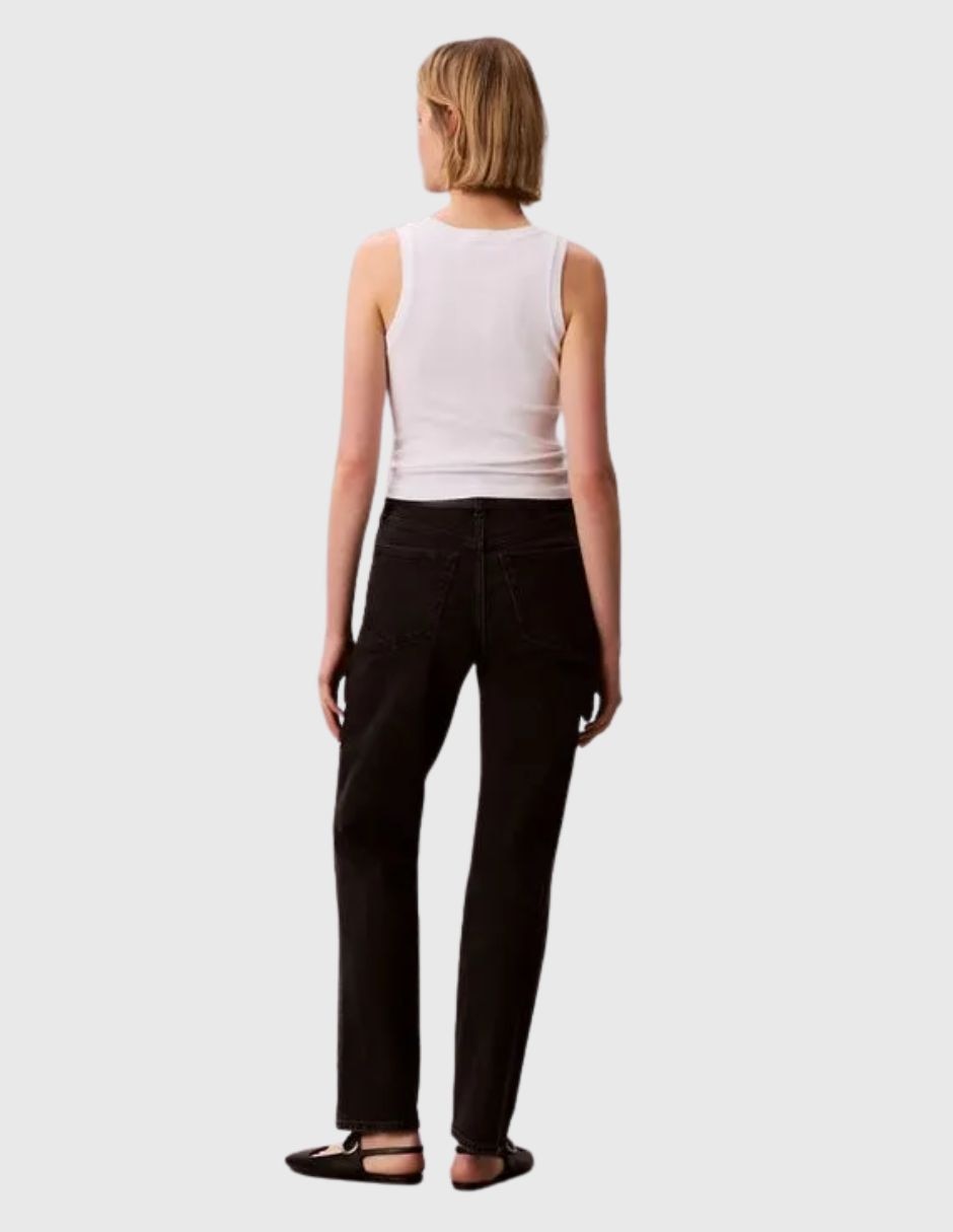 Jeans relajado cintura baja para mujer 4