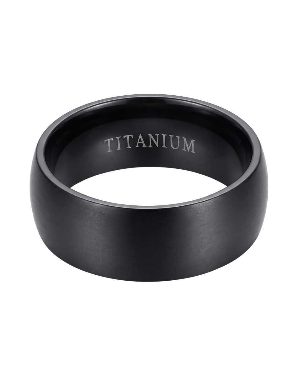 Anillo Black de titanio mate