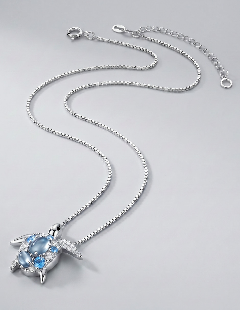 Collar con dije de tortuga Chulada Nature de plata P 925