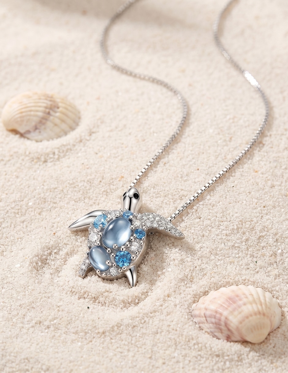 Collar con dije de tortuga Chulada Nature de plata P 925