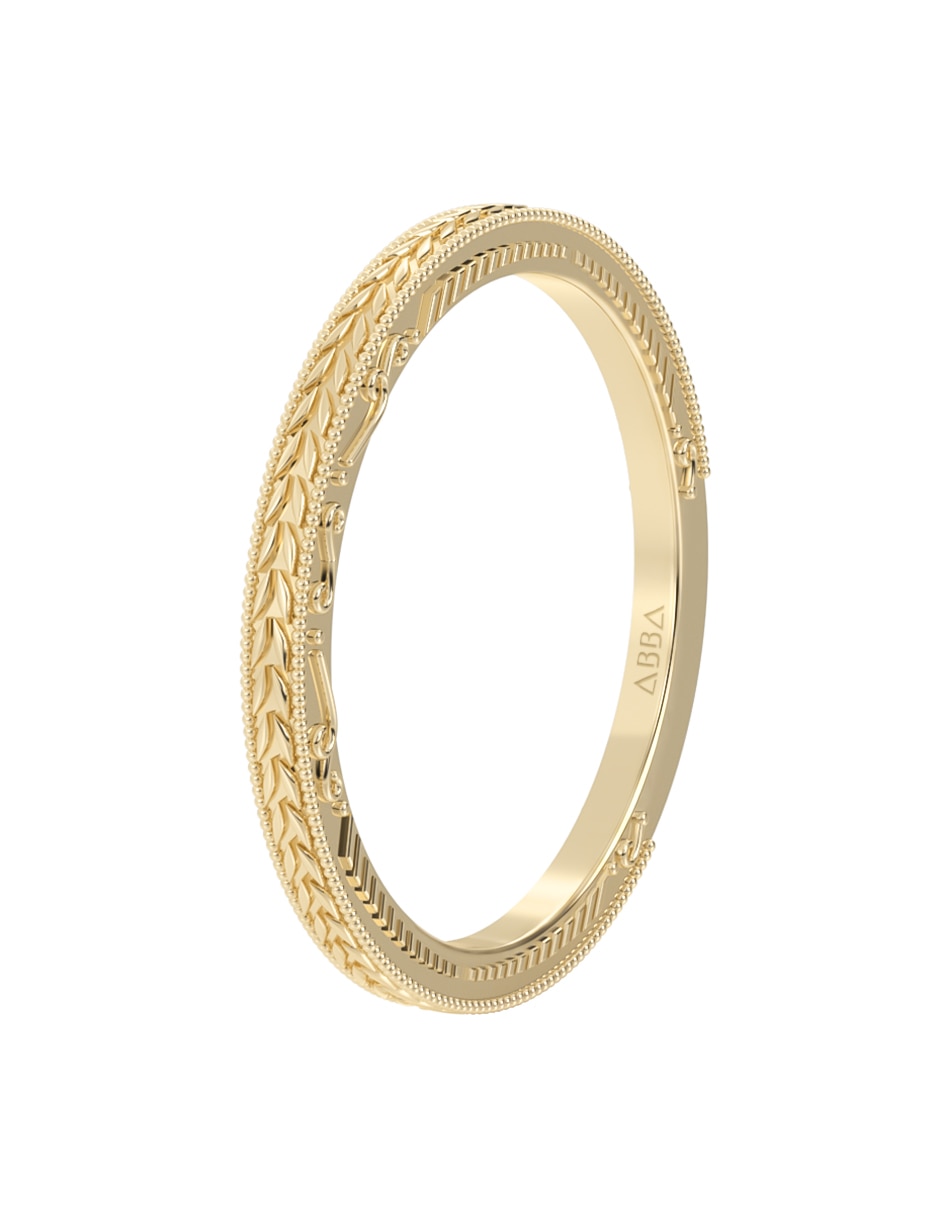 Anillo Abba Joyas 10 K de oro brillante