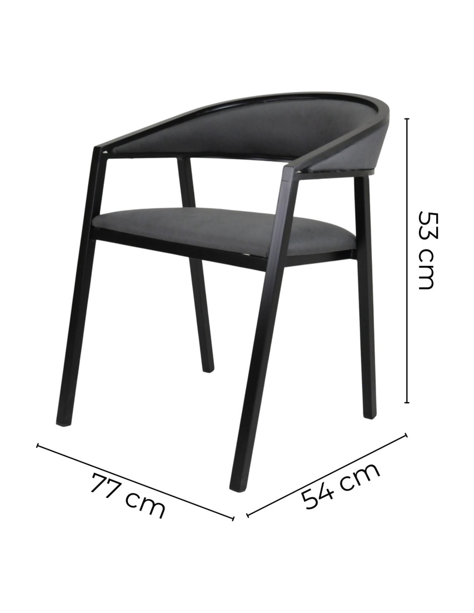 Silla con brazos camila sochic de metal y tela
