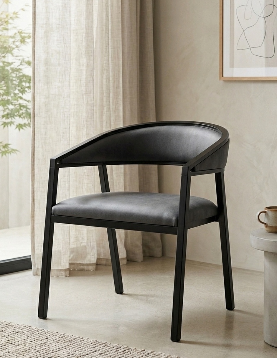 Silla con brazos camila sochic de metal y tela