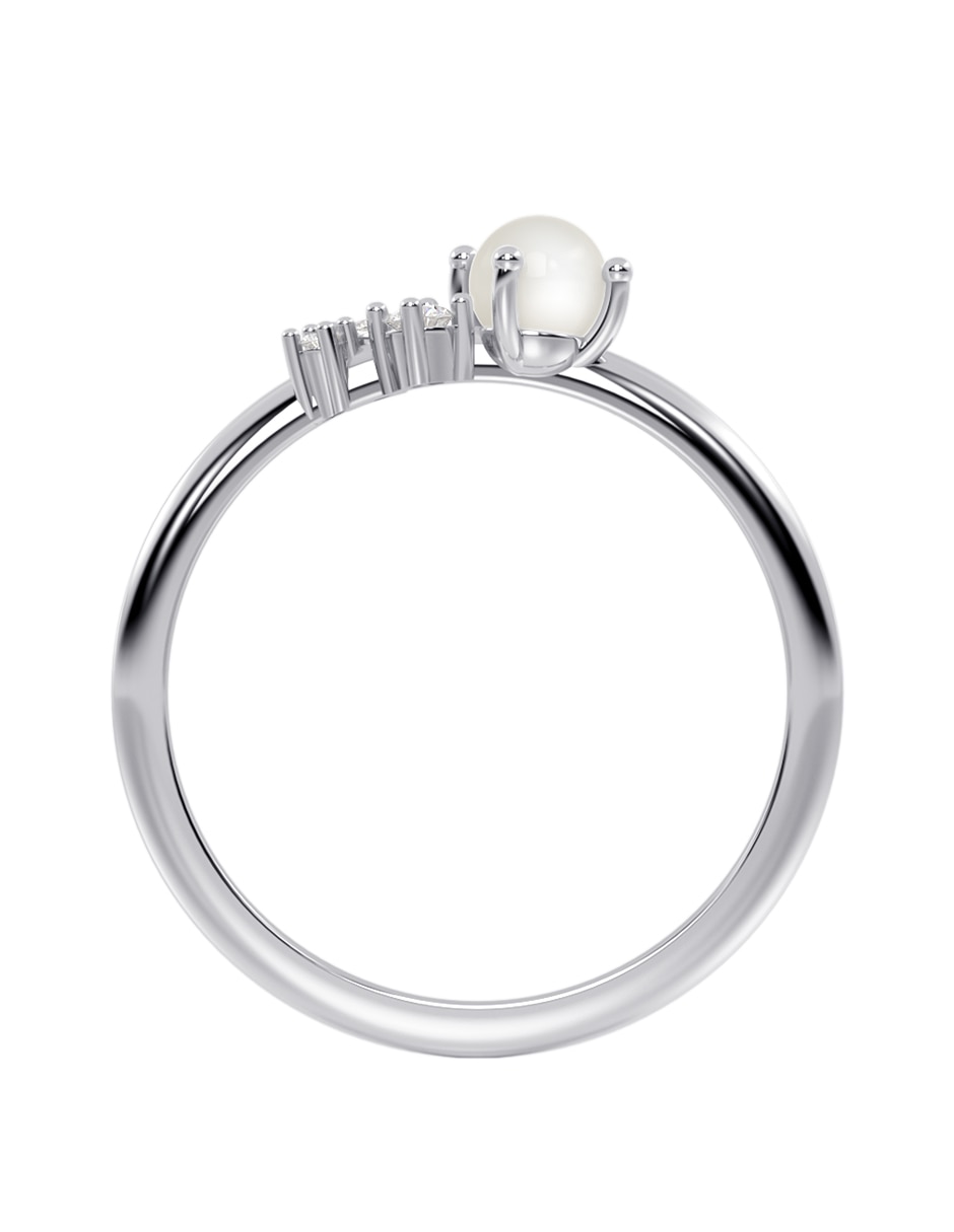 Anillo 14 k de oro perla brillante 4