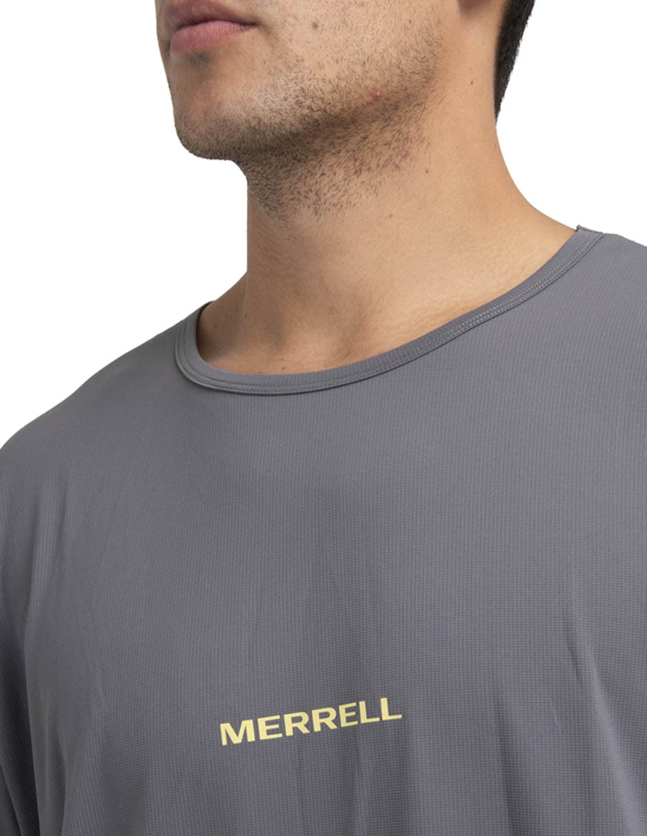 Playera deportiva para hiking merrell de hombre