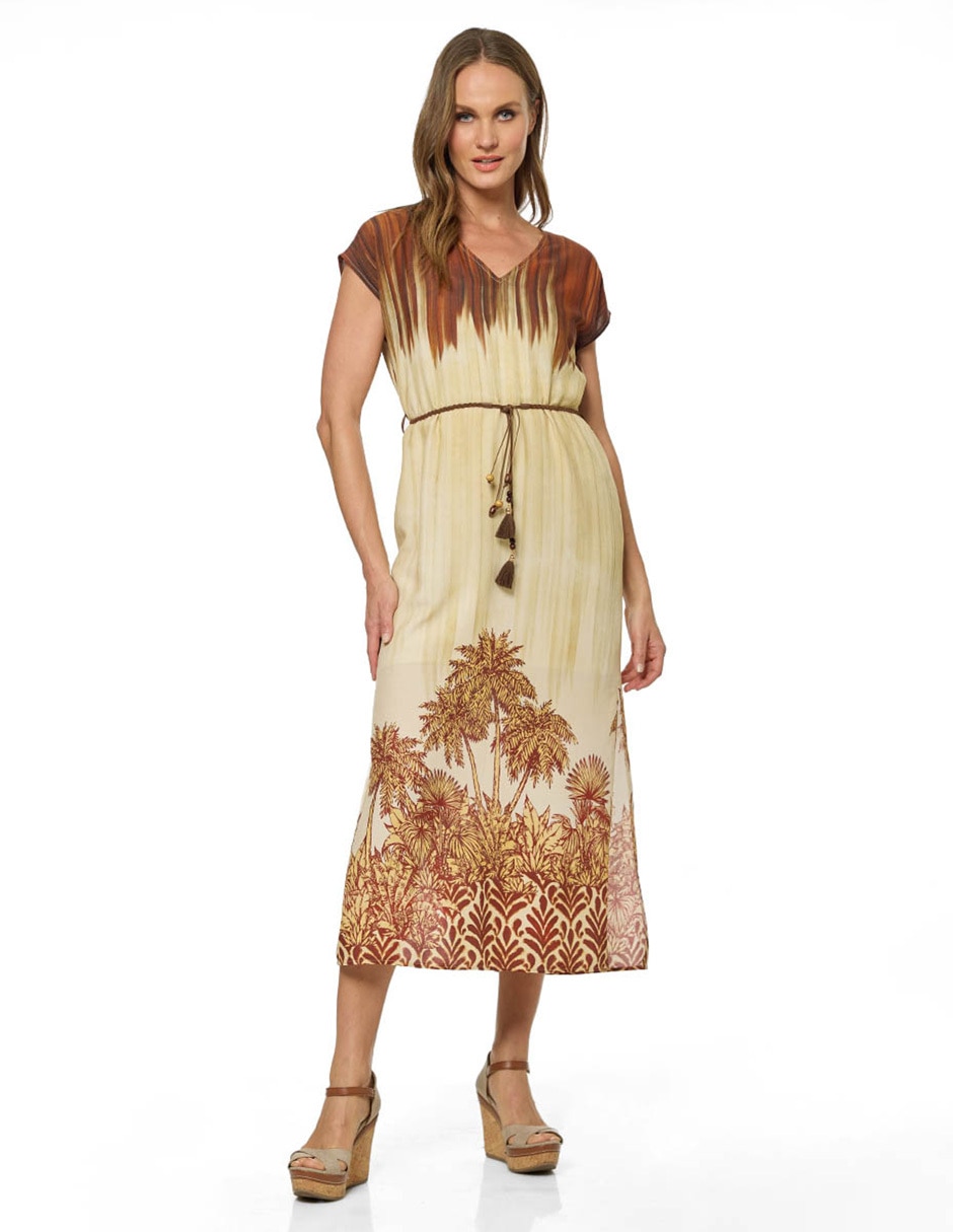Vestido midi casual foley's para mujer