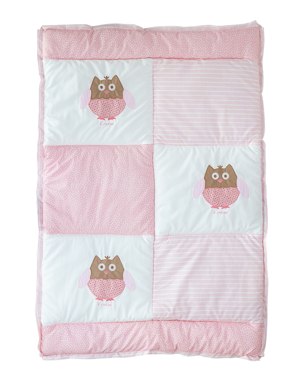 Juego de cuna Pipapo buho rosa para 3 piezas