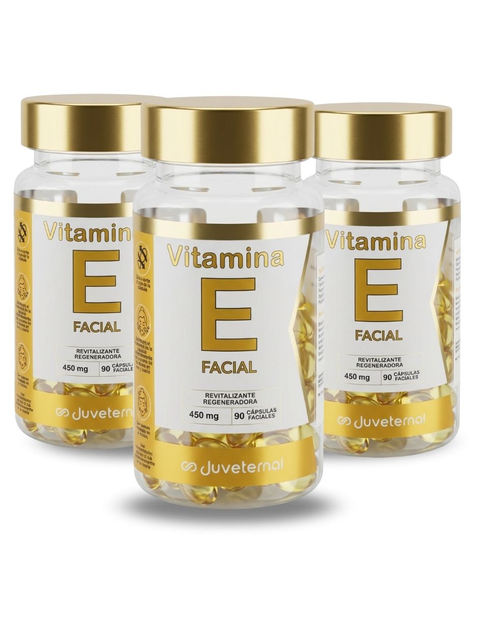 Tratamiento facial Kit 3 Piezas Cápsulas Faciales Vitamina E Juveternal Hidratación Y Nutrición hidratante facial Juveternal