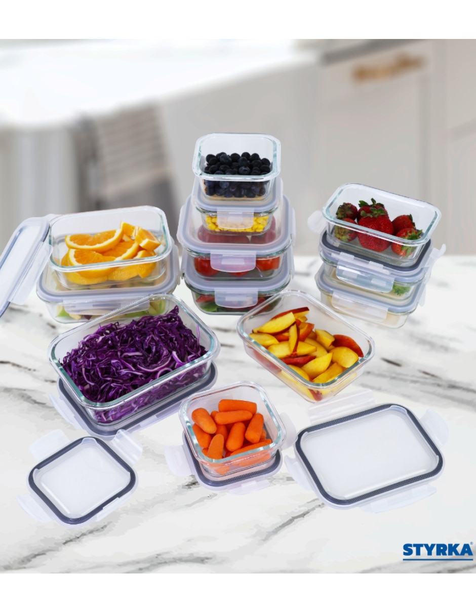 Kit de contenedores Styrka Home basic de vidrio 12 piezas