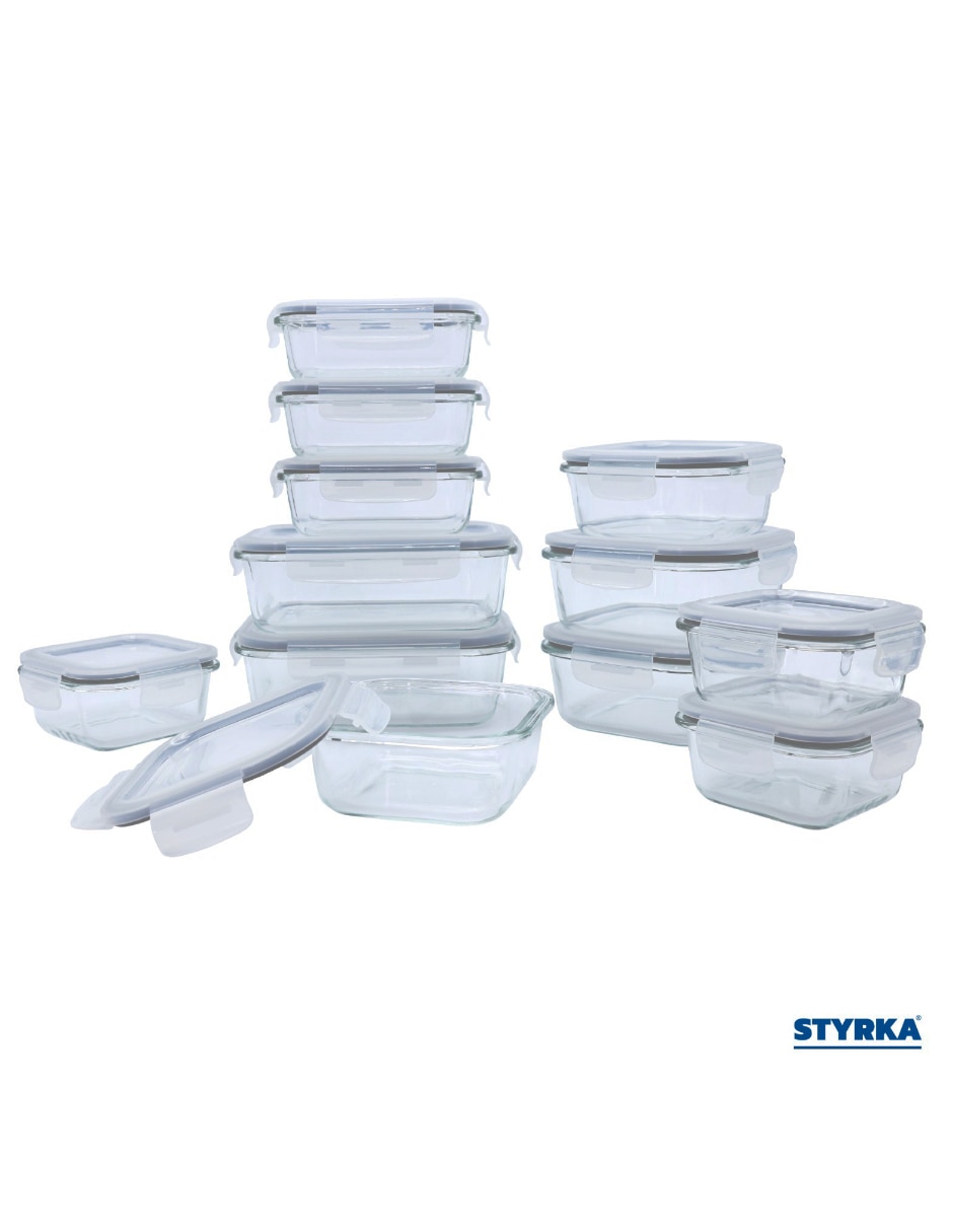 Kit de contenedores Styrka Home basic de vidrio 12 piezas