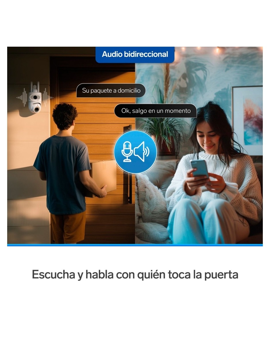 Cámara Wi-Fi de seguridad Steren Alámbrica Full HD 110° para exterior