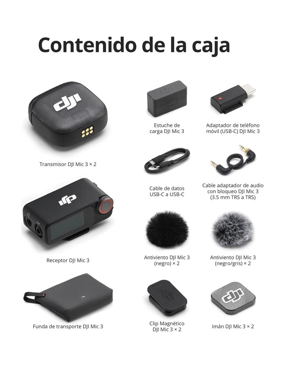 Micrófono Dji Mic 3 inalámbrica