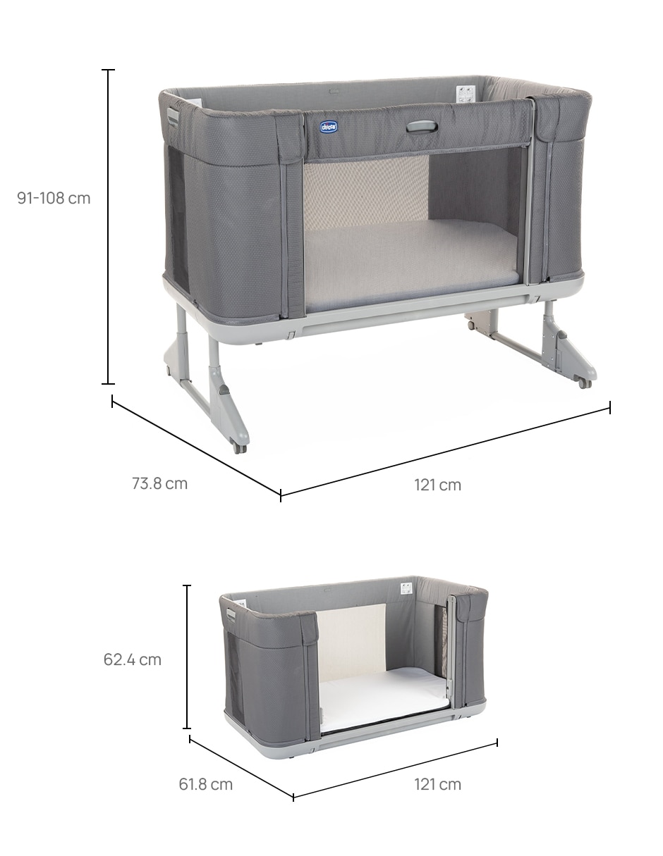 Cuna convertible Next2Me Forever Moongrey 3