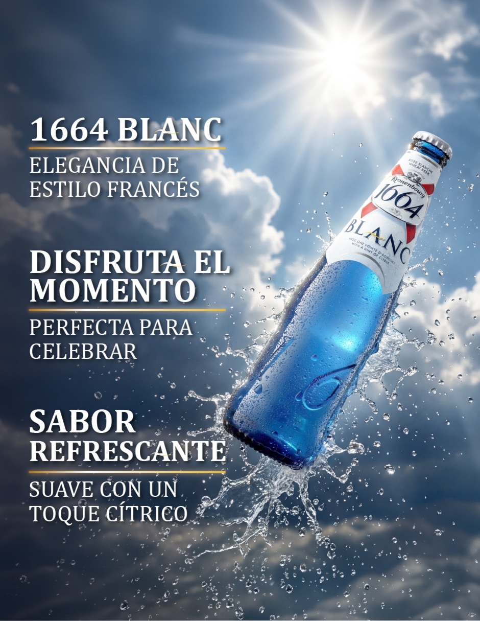 Cerveza clara Kronenbourg Cerveza Belgian Wheat Clara Amargo 330 ml
