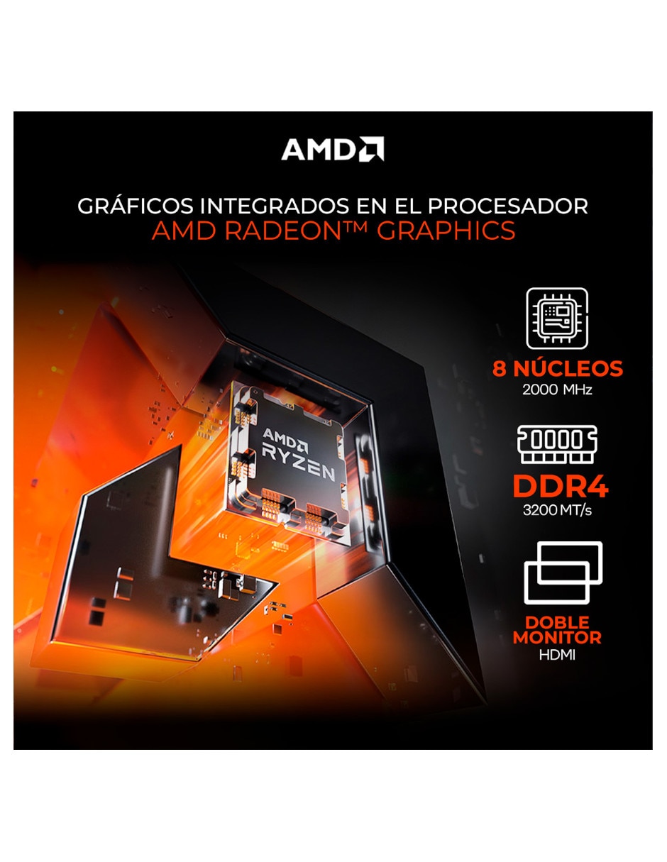 Computadora gamer Xtreme Pc Gaming XTACR732GBVEGA7MDPW 24 pulgadas Full HD AMD Ryzen 7 AMD Radeon Graphics 16 GB RAM 1 TB SSD