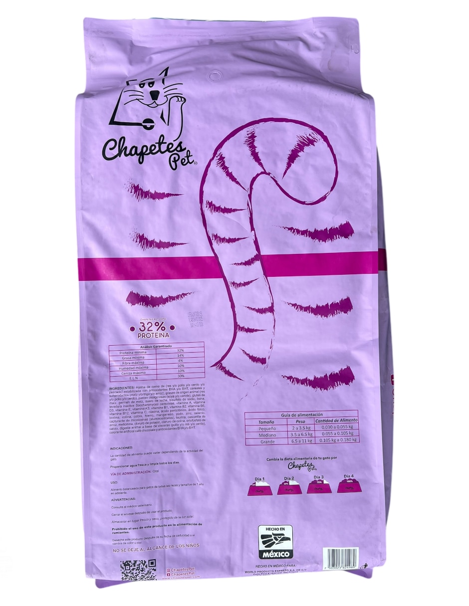 Croqueta Chapetes de carne para gato etapa adulto 15 kg