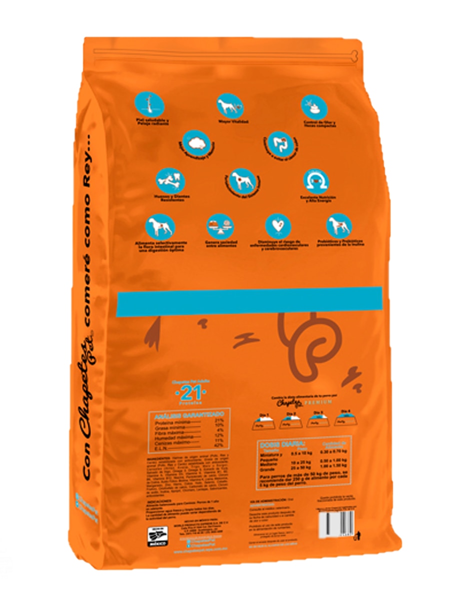 Croqueta Chapetes de carne para perro etapa adulto contenido 18 kg