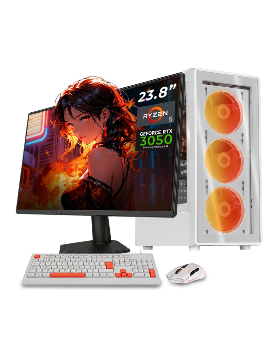 Computadoira gamer XTPCR516GB3050MDW 23.8 pulgadas Full HD AMD Ryzen 5 NVIDIA GeForce RTX 3050 16 GB RAM 1 TB SSD