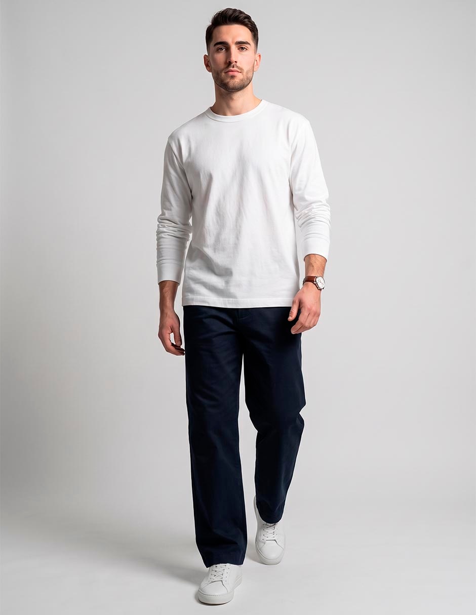 Playera manga larga para hombre