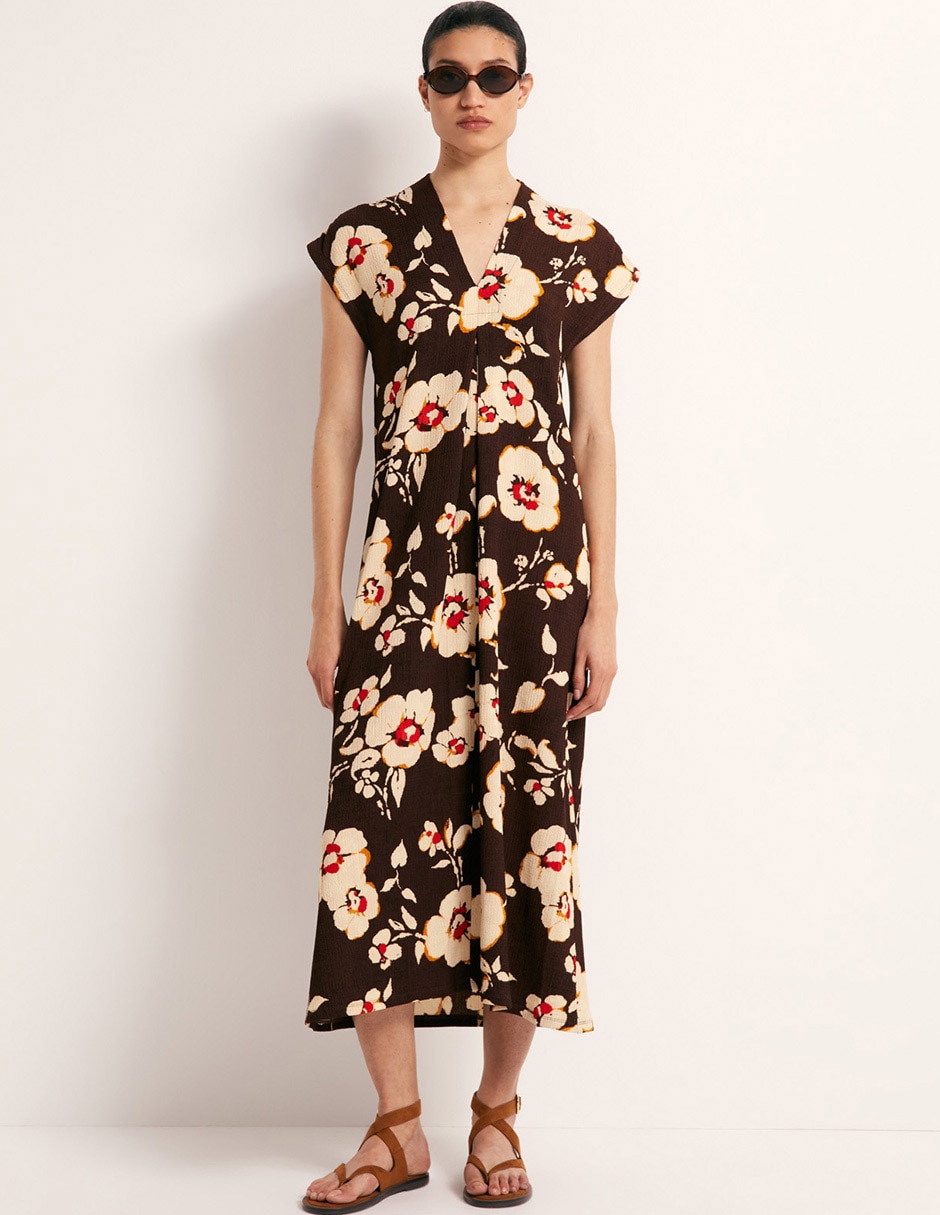 Vestido midi casual para mujer Vestido midi casual para mujer
