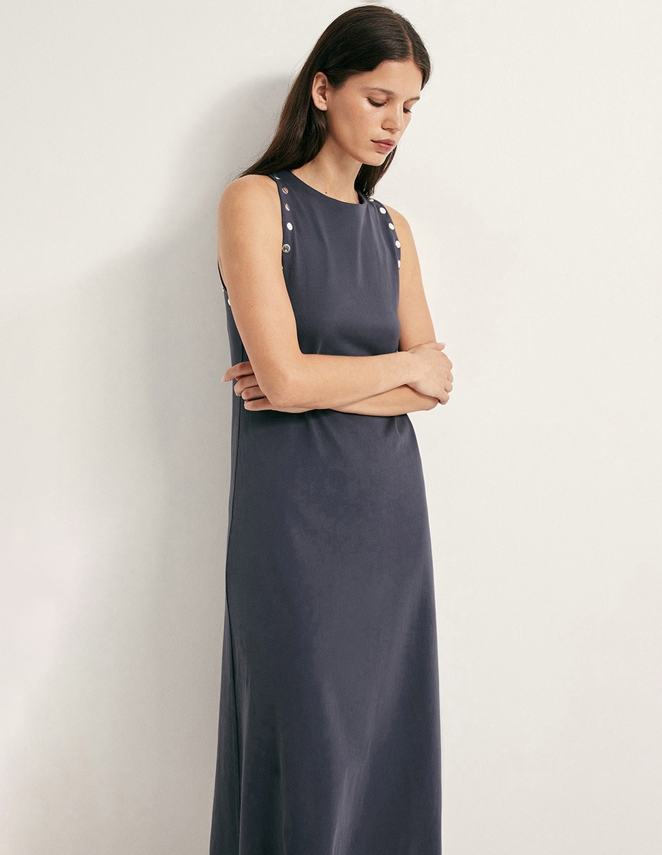 Vestido dobby para mujer 5