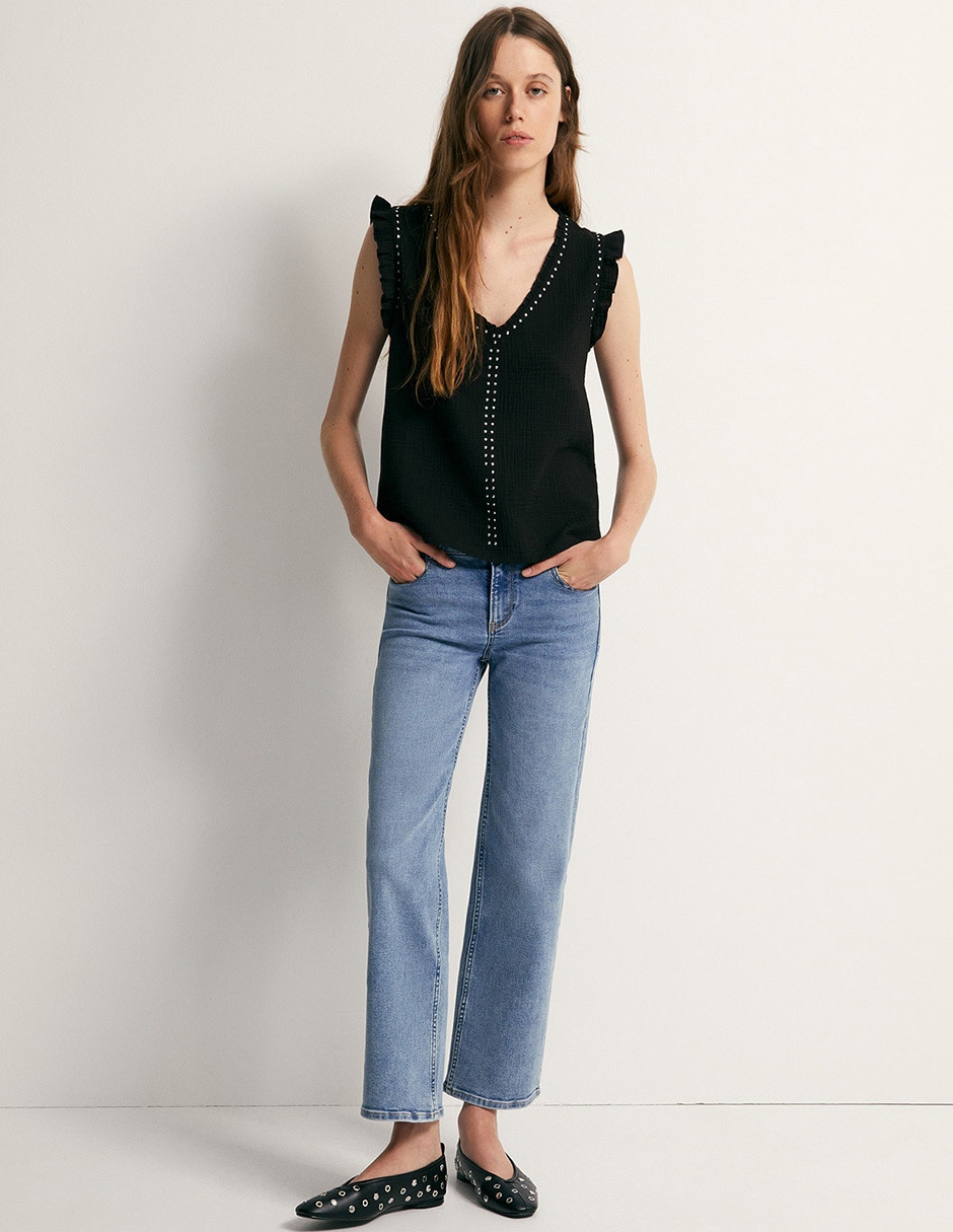 Playera cuello v para mujer 3