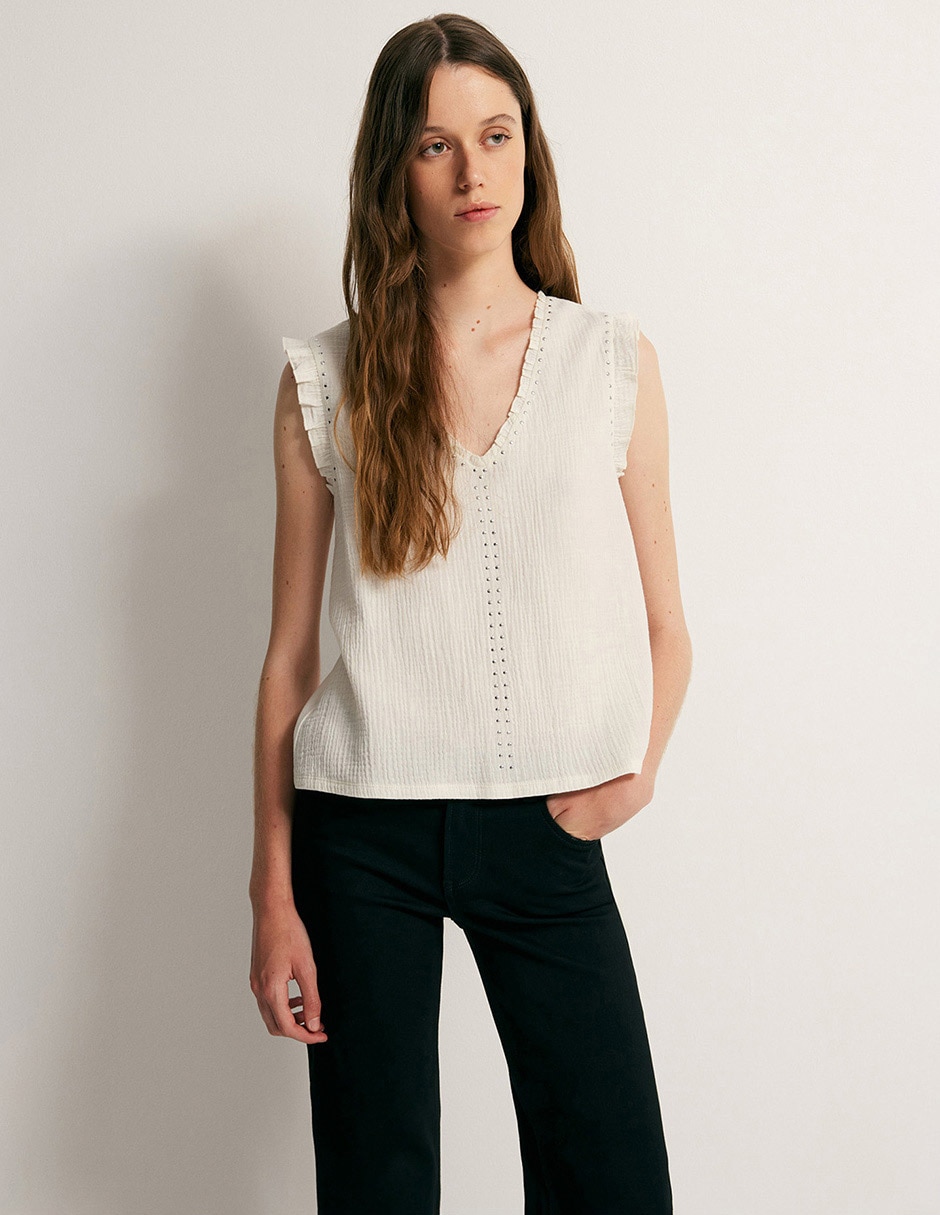 Playera cuello v para mujer Playera cuello v para mujer