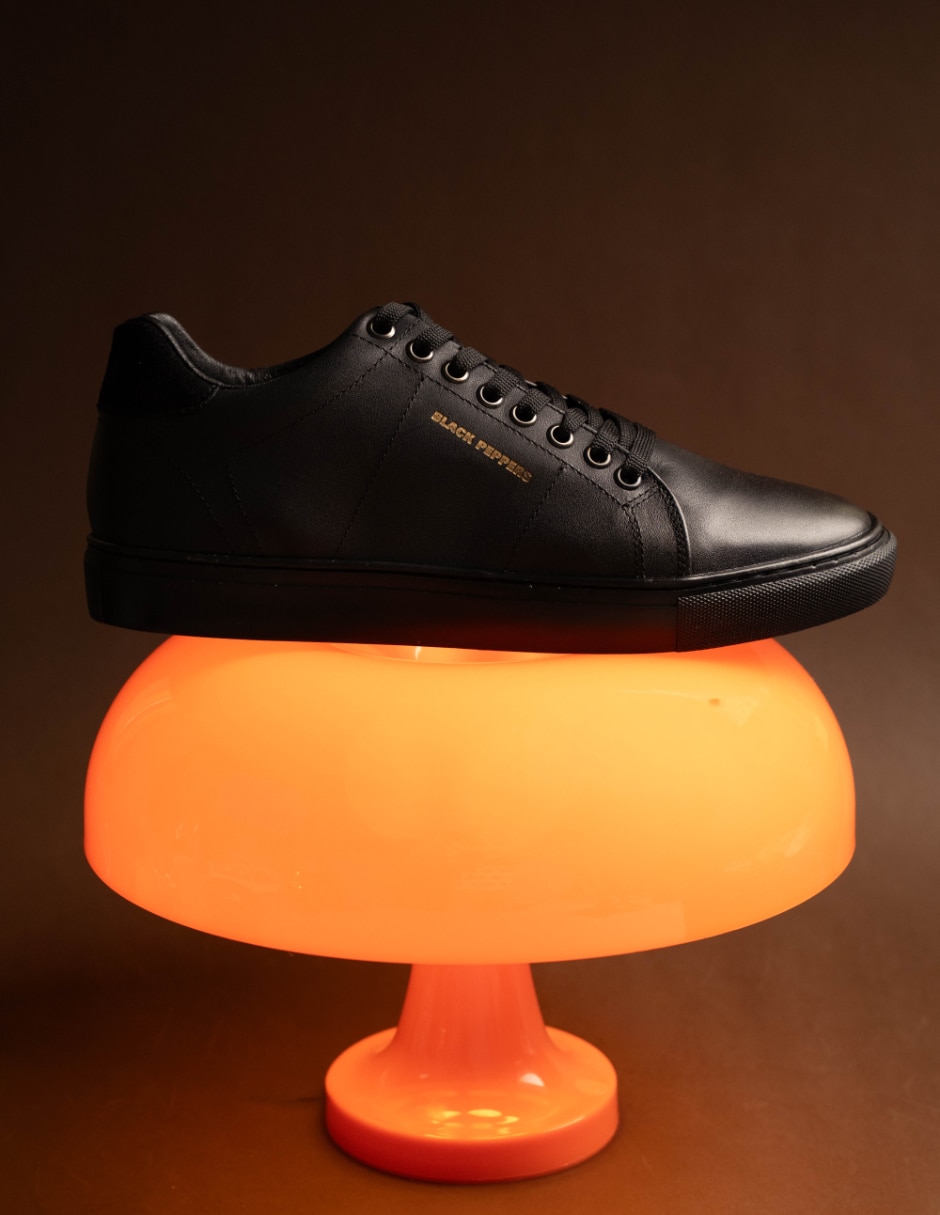 Tenis de piel Black Peppers para hombre