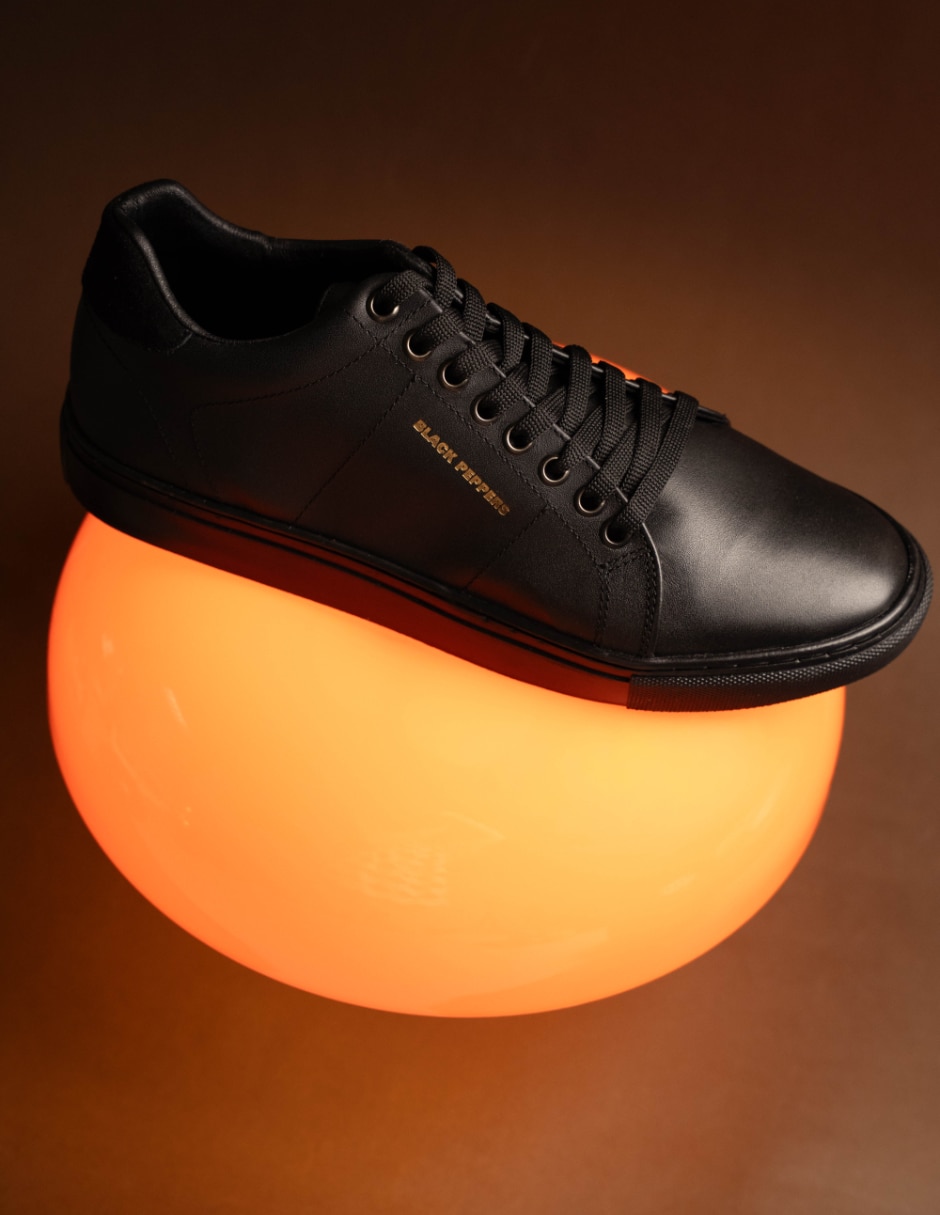 Tenis de piel Black Peppers para hombre