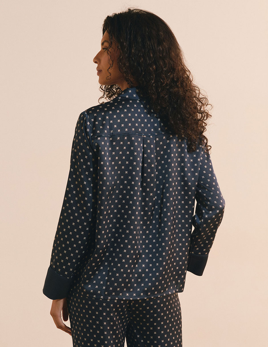 Playera pijama estampado microprint para mujer 2