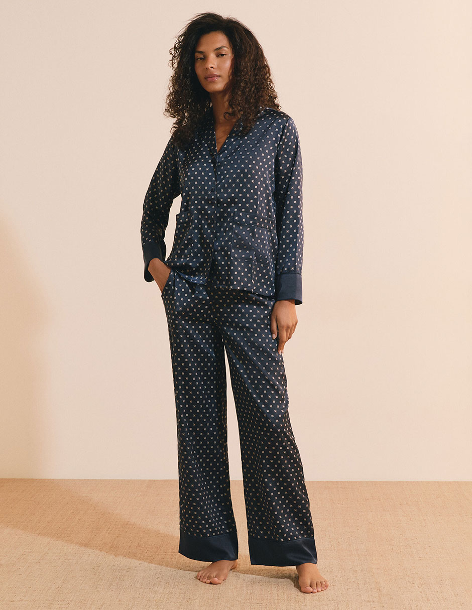 Playera pijama estampado microprint para mujer 3