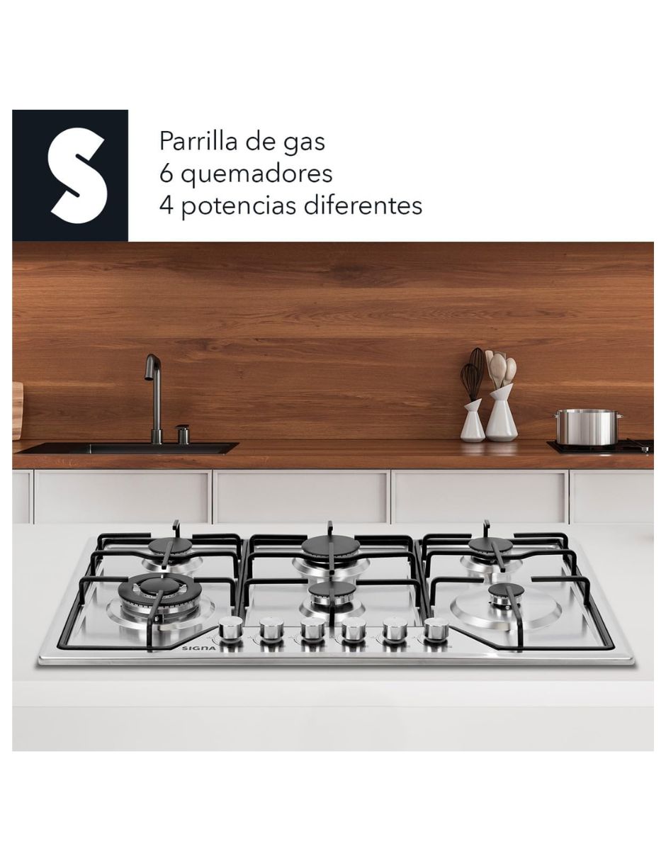 Parrilla a gas LP empotrable Signa