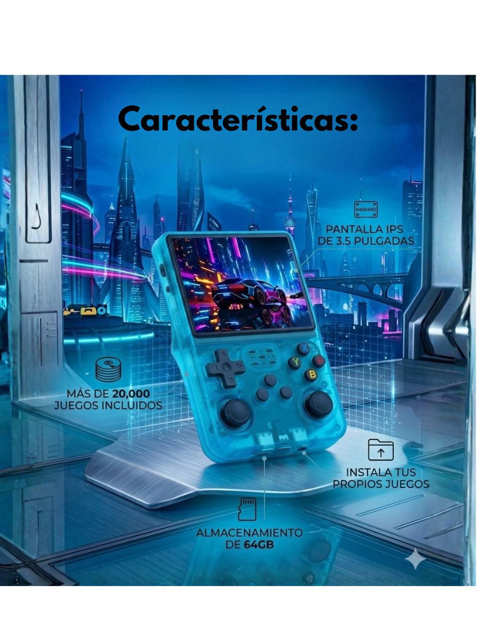 Consola portátil MR.Gadgets multiplataforma 8 GB edición Limitada R36S 3